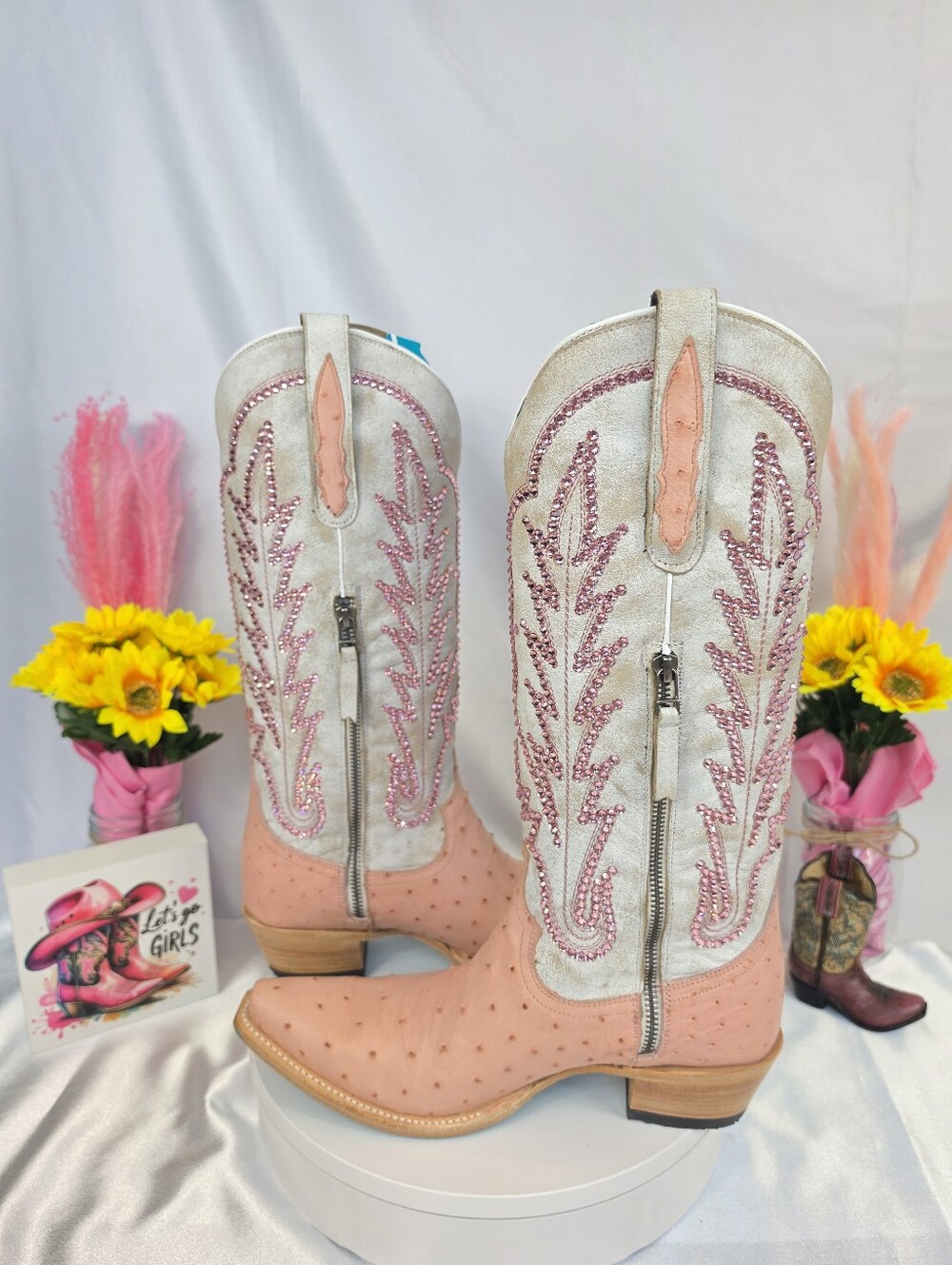 LANE Skylight Cowgirl Boots W/ Swarovski Crystals 9.5 - Picture 6 of 11